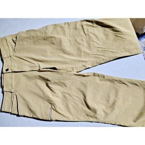 preowned Wrangler mens beige stretch straight leg cargo jeans sz 34x30